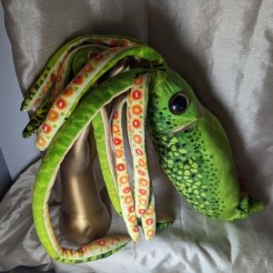 Wild Republic Squid Ocean Green soft green blue 22" stuffy stuffed animals plush